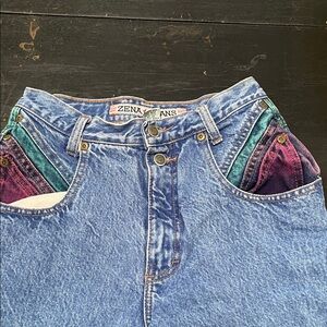 Zena Denim with Vibrant Accents